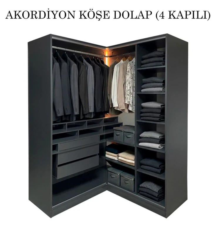NEWYORK MODÜLER DOLAP KENDİN OLUŞTUR - ANTRASİT - CEVİZ - AYTAŞI